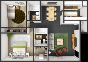 2x2 H 2710 floor plan